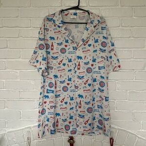 Chicago cubs mlb summer button up shirt